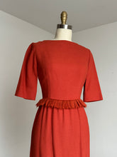 Load image into Gallery viewer, vintage 1960s orange wool dress {xs}