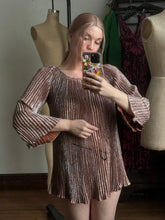 Load image into Gallery viewer, vintage 1960s metallic mini tunic {xs/s}