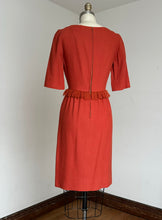 Load image into Gallery viewer, vintage 1960s orange wool dress {xs}
