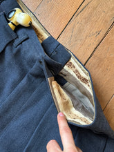 Load image into Gallery viewer, vintage 1950s wool trousers with watch pocket and subtle fleck 30&quot;W