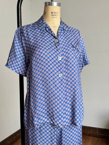 vintage 1940s 2 pc pyjama set {xs}