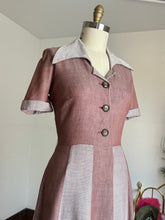 Load image into Gallery viewer, vintage 1940s two tone dress {L}