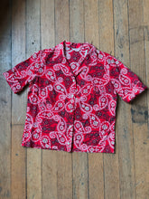 Load image into Gallery viewer, vintage 1950s bandana print blouse {L}