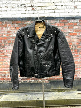 Load image into Gallery viewer, vintage 1950s Excelled horsehide biker jacket