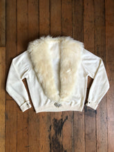Load image into Gallery viewer, vintage 1950s faux fur cardigan {S-L}