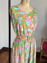 Load image into Gallery viewer, vintage 1960s floral jumpsuit {xs-L}
