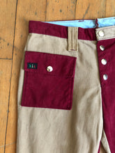 Load image into Gallery viewer, vintage 1960s 70s color block flared pants
