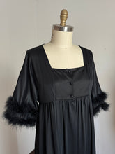 Load image into Gallery viewer, vintage 1960s black sheer negligée {L}