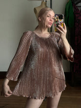 Load image into Gallery viewer, vintage 1960s metallic mini tunic {xs/s}