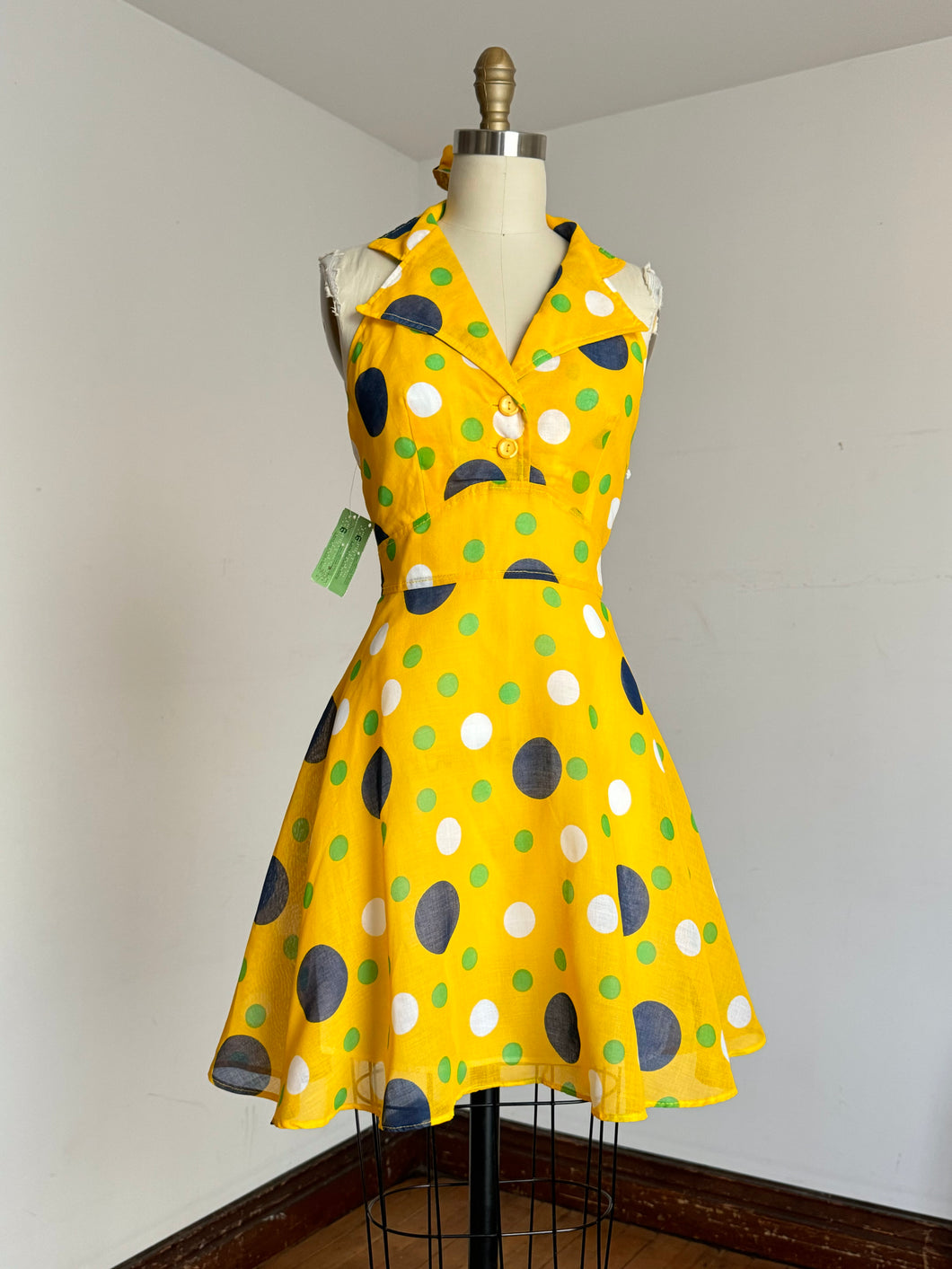NOS vintage 1970s halter dress {s}