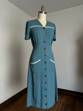 Load image into Gallery viewer, vintage 1940s flecked dress {L}