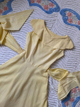 Load image into Gallery viewer, vintage 1940s yellow maxi dress {s}