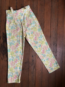 vintage 1960s floral pants {xxs}