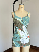 Load image into Gallery viewer, vintage 1950s floral Cole of California swimsuit {xs}