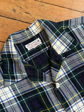 Load image into Gallery viewer, vintage 1950s long sleeve shadow plaid shirt - loop collar