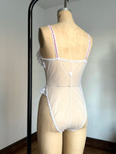 Load image into Gallery viewer, vintage 1980s little hearts bodysuit teddy lingerie {xs/s}