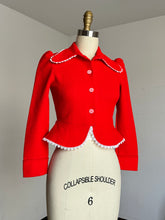 Load image into Gallery viewer, vintage 1970s cropped red jacket {xs}