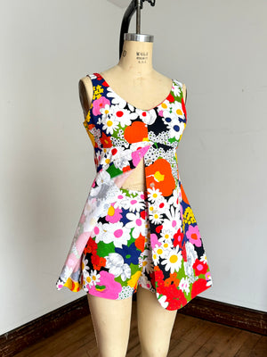 vintage 1960s floral short & tunic set {m}