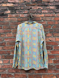 vintage 1940s long sleeve rayon shirt