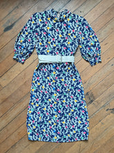 Load image into Gallery viewer, vintage 1930s abstract rayon dress {xs}