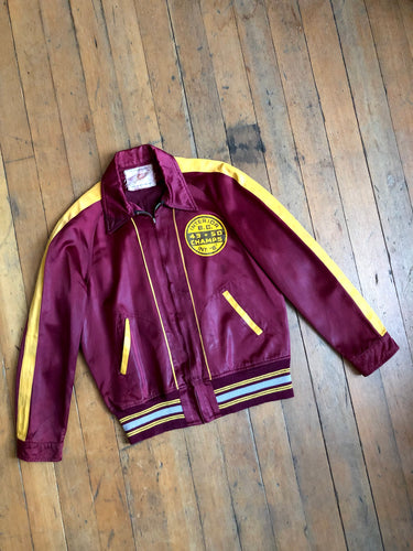 vintage 1940s two tone Hockey letterman satin jacket