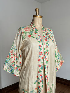 vintage 1920s silk pongee robe