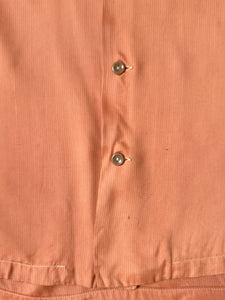 vintage 1950s long sleeve rayon shirt - loop collar