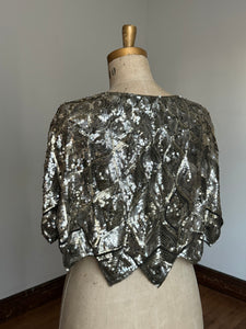 vintage 1930s French sequin cape