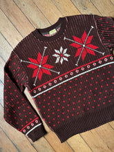 Load image into Gallery viewer, vintage 1940s snowflake ski sweater