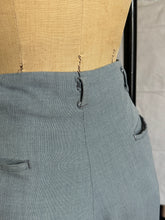 Load image into Gallery viewer, vintage 1950s blue rayon slacks 32&quot; waist