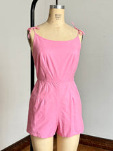 Load image into Gallery viewer, vintage 1950s 60s pink cotton romper {s}