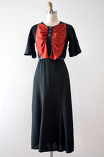 Load image into Gallery viewer, vintage 1930s black and orange dress