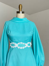 Load image into Gallery viewer, vintage 1960s blue baby doll mini dress {xxs}