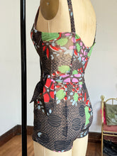 Load image into Gallery viewer, vintage 1960s floral swimsuit {xs-m}