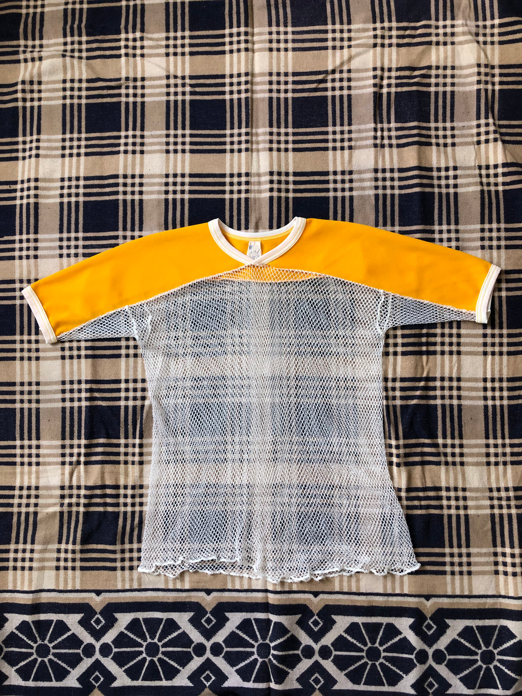 vintage 1970s sheer mesh shirt