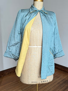 vintage 1950 Textron quilted bed jacket {L}