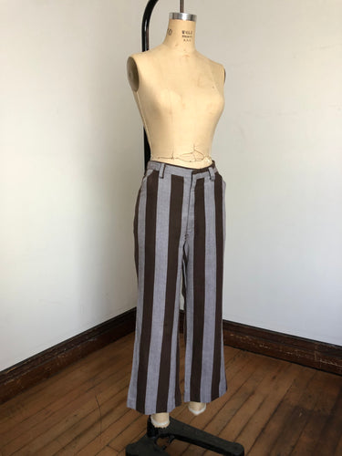 vintage 1960s brown striped pants