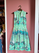 Load image into Gallery viewer, vintage 1950s novelty sailboat sun dress {xs}