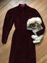 Load image into Gallery viewer, vintage 1930s velvet dress {xs}