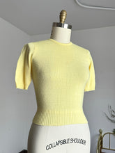 Load image into Gallery viewer, vintage 1940s 50s Catalina yellow knit sweater top {xs-m}