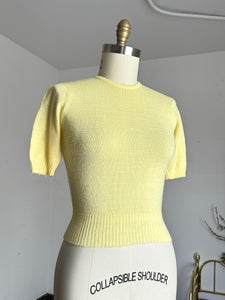 vintage 1940s 50s Catalina yellow knit sweater top {xs-m}