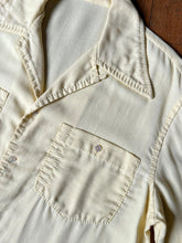 Load image into Gallery viewer, vintage 1950s yellow wool long sleeve button up shirt