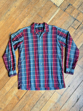 Load image into Gallery viewer, vintage 1950s plaid long sleeve shirt