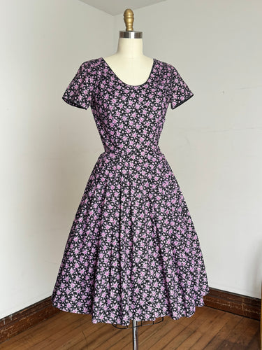 vintage 1950s Jerry Gilden floral cotton dress {xs}