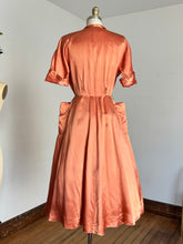 Load image into Gallery viewer, vintage 1950s liquid satin dress {xs}