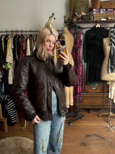 vintage 1950s 60s Excelled leather bomber jacket