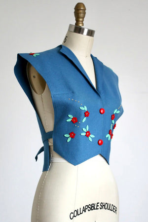 vintage 1940s felt vest {xs}