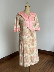 antique 1910s cotton wrap dressing gown {XL}