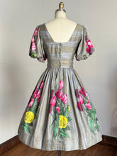 Load image into Gallery viewer, vintage 1960s John Wolf textiles floral cotton dress {s}