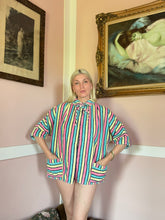 Load image into Gallery viewer, vintage 1950s rainbow terrycloth beach jacket